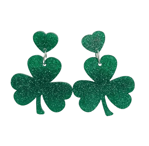 Green Clover Earrings
